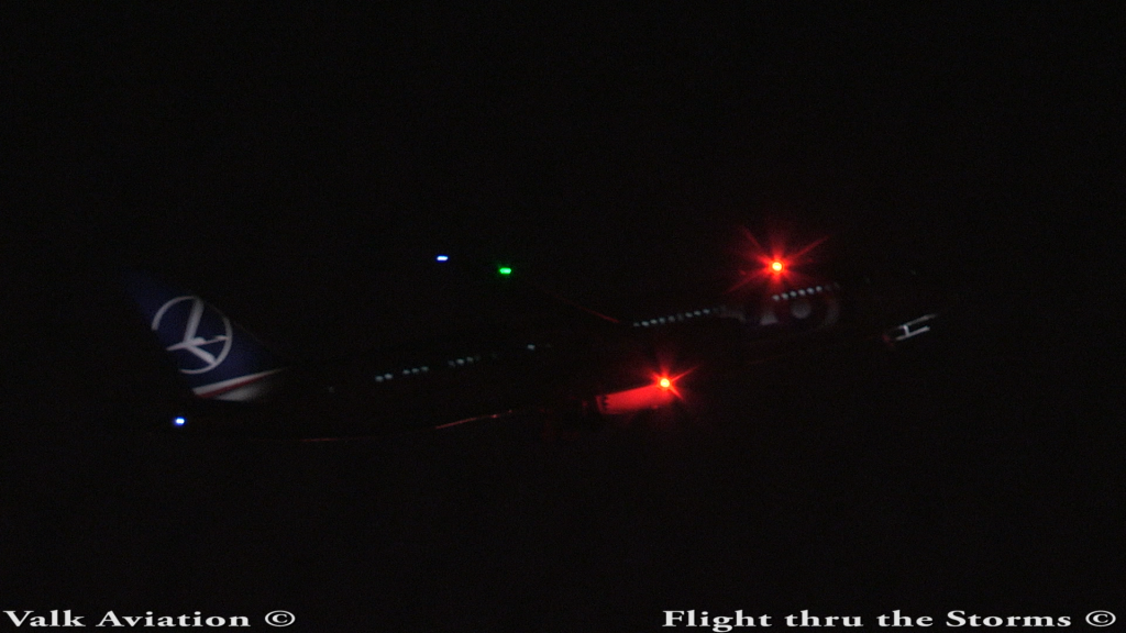 Night Takeoff 787 Dreamliner LOT Airlines @ YYZ.Still003